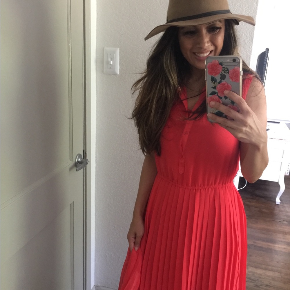 Coral sheer dress - American Eagle